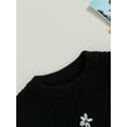thumbnail image 5 of Bagilaanoe Newborn Baby Girl Knitted Sweater Long Sleeve Flower Pullover 3M 6M 9M 12M 18M 24M Infant Warm Jumpers Tops Fall Loose Knitwear, 5 of 8