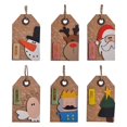 thumbnail image 4 of 6x decoración de de Navidad colgante decoración de Navidad con cuerda letrero de madera regalos adornos colgante para suministros de fiesta mayimx Decoraciones colgantes, 4 of 7