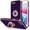 Dark Purple, variant on Case for iPhone 8 Plus Case & iPhone 7 Plus Case Ring Holder Stand Magnetic Kickstand, Plating Rose Gold Edge Soft TPU Bumper Cover Shockproof Protective Phone Cases for Women Girls Boys, Mint