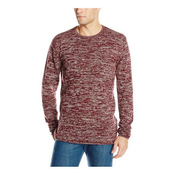 Quiksilver Mens Crooked Pullover Sweater, Red, Medium