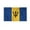 Barbados 3x5 ft Nylon Flag, variant on AGAS Small Barbados 4x6 inch Flag mounted onto 11 inch Plastic Pole Polyester Fabric Stitched Edges Barbados Hand Held Mini Small Stick Flags
