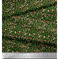 thumbnail image 3 of Soimoi Green Velvet Fabric Leopard Animal Skin Decor Fabric Printed Yard 60 Inch Wide, 3 of 3