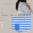 thumbnail image 5 of Newway Beach Wine Purse Canvas Tote Handbag With Hidden Dispenser Insulated Compartment, 5 of 5