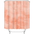 thumbnail image 5 of Coral Shower Curtain Peach Colored Marble Shower Curtains for Bathroom Abstract Bathroom Decor Hooks Included 72"X72", 5 of 6
