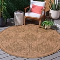thumbnail image 2 of SAFAVIEH Courtyard Zowie Geometric Indoor/Outdoor Area Rug, Gold/Natural, 6'7" x 6'7" Round, 2 of 9