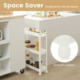 thumbnail image 2 of Topbuy 2 Pack 3-Tier Rolling Storage Carts, 20.8" x 6.8" x 27.5", 2 of 8