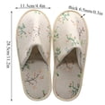 thumbnail image 7 of Ludlz Disposable Slippers Non-Slip Fleece Cloth Closed Toe Spa Slippers for Hotel, Travel, Guest and Home Portable Disposable Tree Leaf Print Closed Toe Slippers Hotel Travel SPA Shoes, 7 of 7