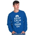 thumbnail image 5 of Vintage Keep Calm Video Game On Nerd Sweatshirt for Men or Women Brisco Brands L, 5 of 6