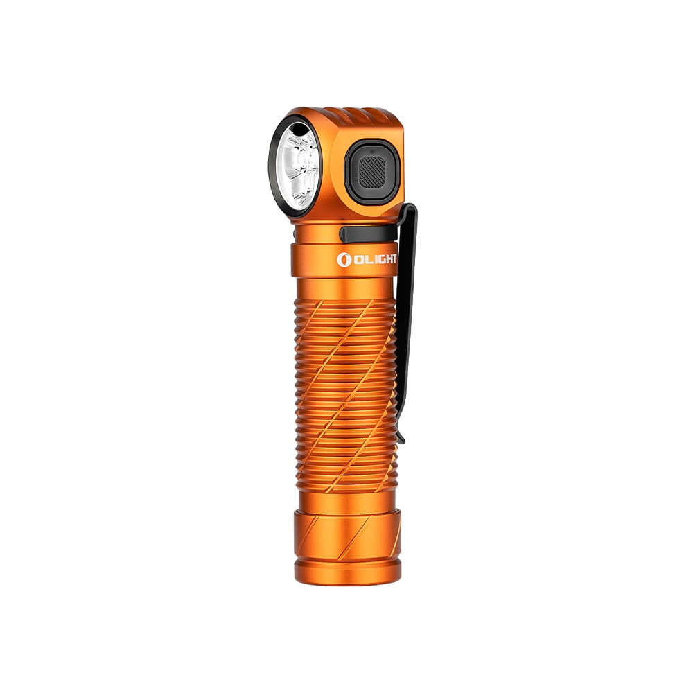 OLIGHT Perun 3 Rechargeable Headlamp Flashlight, 3000 Lumens LED Headlight with Red Light, Waterproof Head Lamp with Headband for Outdoor Camping, Hiking, Working(Orange)