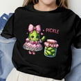 thumbnail image 2 of Virmaxy (2-14 Years Old)Pickle Letter Printed Shirt For Toddler Boys Girls Casual Printed Gherkin Pattern T-Shirt Kids Spring Summer Loose Short Sleeve Crew Neck Top Black-3 5 Years, 2 of 4