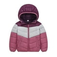 thumbnail image 3 of Byoo Big Boy Puffer Jacket Colorblock Full Zip Padded Lightweight Hooded Down Coat Comfort Warm Cloth for Kids, 3 of 5
