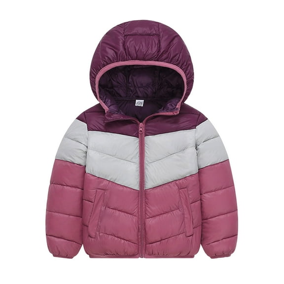Teen Puffer Jacket Hooded Red Coat Zip up Long Sleeve Waterproof Kids Lightweight Jacket Winter Coats for Boys 11-12 Years