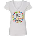thumbnail image 3 of Inktastic I Love My Son Autism Awareness Women's V-Neck T-Shirt, 3 of 5