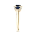 thumbnail image 3 of Angara Natural 0.6 Ct. Blue Sapphire with Blue Sapphire Classic Ring in 14K Yellow Gold for Women (Ring Size: 11.5), 3 of 9