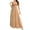 Khaki, variant on qolati Womens Maxi Summer Dresses Tie Knot Backless Halter V Neck Beach Dresses Ruffle Flowy A-Line Cotton Linen Vacation Sundress Beige XL