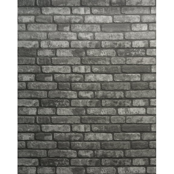 Wall!Supply 0.79 in. x 19.69 in. x 47.24 in. UltraLight Faux Brick Anthracite HD Printed Jointless Common Plank (4-Pack)