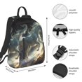 thumbnail image 2 of Yiaed Space White Horse Print Lightweight Backpack Travel Backpacks Hiking Daypack for Women Men, 2 of 5