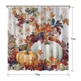 thumbnail image 5 of Rustic Autumn Farm Pumpkins Harvest Shower Curtain,Washable Bathtub Curtains with Hooks Vintage Polyester Fabric Curtains for Bathroom Bathtub Autumn Holiday, 5 of 5
