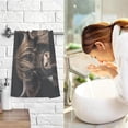 thumbnail image 2 of SKYSONIC Towels Set of 2 Horned Cattles Print for Bathroom Kitchen Travel 16×28 inch, Cotton Bath Towels Lightweight Quickdry for Bathroom Ktichen Travel SPA Gym, 2 of 7