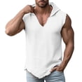 thumbnail image 3 of Men Tank Top Performance Athletic Workout Sleeveless Shirt Wicking Summer Breathable Gym Muscle Tops White S, 3 of 3