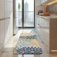 thumbnail image 4 of Blue Floral and Petal Pattern Kitchen Rug Mat,Kitchen Runner Rugs Non Skid Washable,Decorative Kitchen Floor Mats for Kitchen,Sink,Laundry,17"x47.2", 4 of 7