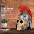 thumbnail image 3 of Skull Statue Soldier Skull Modeling Statue Skeleton Sculpture Home Desktop Decoration Ornament Gift Skull Holiday and Birthday Gifts Personalized Decorations, 3 of 9