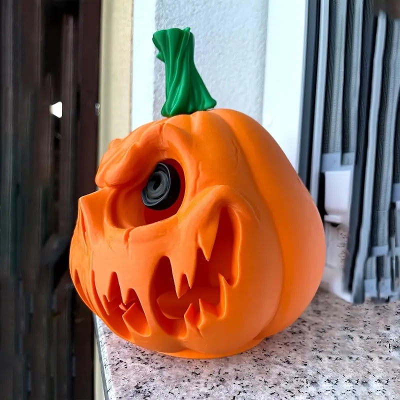 Halloween Giant Pumpkin Resin Decoration, Spooky Skull Head with Eerie Facial Features, Hollow Design for Indoor/Outdoor Festive Decor, Halloween Decor, Hallow