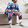 thumbnail image 7 of Naloa Cute Gnomes in USA Men’s Pajamas Set - Long Sleeve Button Down Sleep Shirt and Pajama Bottoms Sleepwear Set-Large, 7 of 7