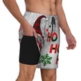 thumbnail image 3 of Haiem Cute Santa Mens Swim Trunks with Compression Liner 2 in 1 Swimming Shorts Stretch Swimwear Quick Dry,Board Shorts-X-Large, 3 of 9