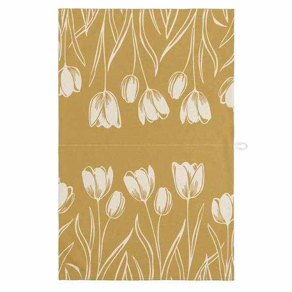 Yellow Flower 1 Pack Kitchen Towel, Water Absorbent Dish Towel, Country Garden Floral Aesthetics Plant Decorative Hand Towels - Quick Drying Cloth for Cooking Baking, 18x28 Inch