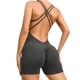 thumbnail image 2 of Monos de una pieza sin espalda para mujer, monos deportivos cortos y sexys para gimnasio, ropa deportiva para mujer, 2 of 5