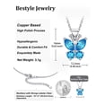 thumbnail image 7 of Bestyle Cute Butterfly Birthstone Necklace for Women, December Pendant Necklace Choker Jewelry Gifts for Mother's Day Birthday Graduation, 7 of 7