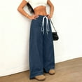 thumbnail image 5 of Neewe Women's Wide Leg Pants with Pockets High Waist Loose Casual Trousers Lounge Pants, 5 of 8