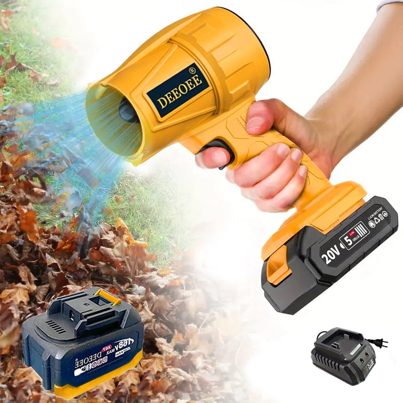 DEEOEE Cordless Turbo Jet Leaf Blower – High-Power Brushless Motor, Violent TurboFan for Car Drying, Dust Cleaning & Snow Removal – Handheld & Lightweight for Outdoor & Garage Use