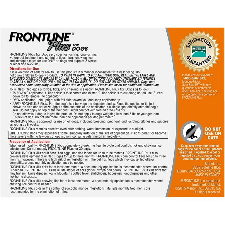 Frontline plus for dogs orange hotsell