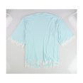 thumbnail image 2 of P.J. Salvage Womens Lace Trim Open Front Robe iceblue L, 2 of 2