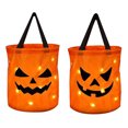 thumbnail image 3 of pitrice Flashing LED Light Halloween Pumpkin Candy Bags For Kids Making Halloween Party Look Different Orange Red 1, 3 of 6