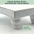 thumbnail image 5 of Wood Riser for Display, Distressed Wooden Pedestal Stand for Decoration, Farmhouse Display Tray for Home Clearance, Bathroom Decor, Living room Decor and Kitchen Counter Decor (White), 5 of 7