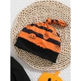 thumbnail image 4 of ATAIKU 3PCS Newborn Baby Boy Halloween Outfit Infant Pumpkin Long Sleeve Bodysuit Pants Hat Set 0-18 Months, 4 of 12