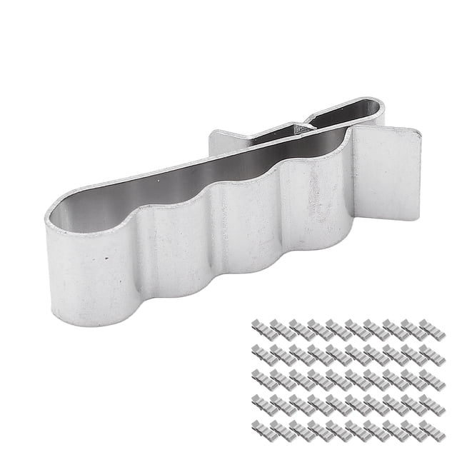 Clips para cables, 50 clips para gestión de cables, abrazadera para cables de acero inoxidable, clips para cables para paneles solares, claridad notable