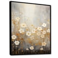 thumbnail image 2 of Designart "Minimalism Yellow White Flower composition I" Abstract Botanicals Floater Framed Wall Art Print, 2 of 7
