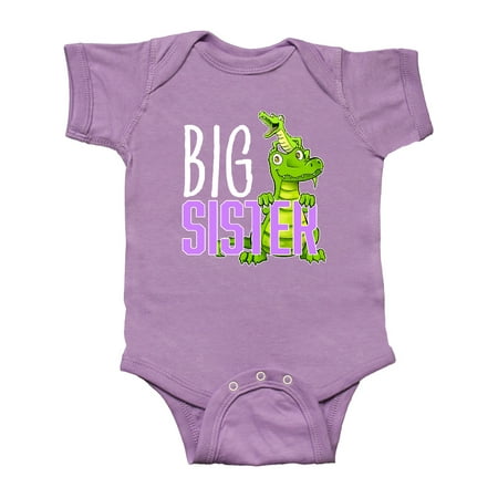 

Inktastic Big Sister with Cute Alligators Gift Baby Boy or Baby Girl Bodysuit