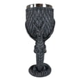 thumbnail image 6 of Archaic Gray Stone Dragon Atlas Bearing Globe Of Scales Wine Goblet Chalice Cup, 6 of 8