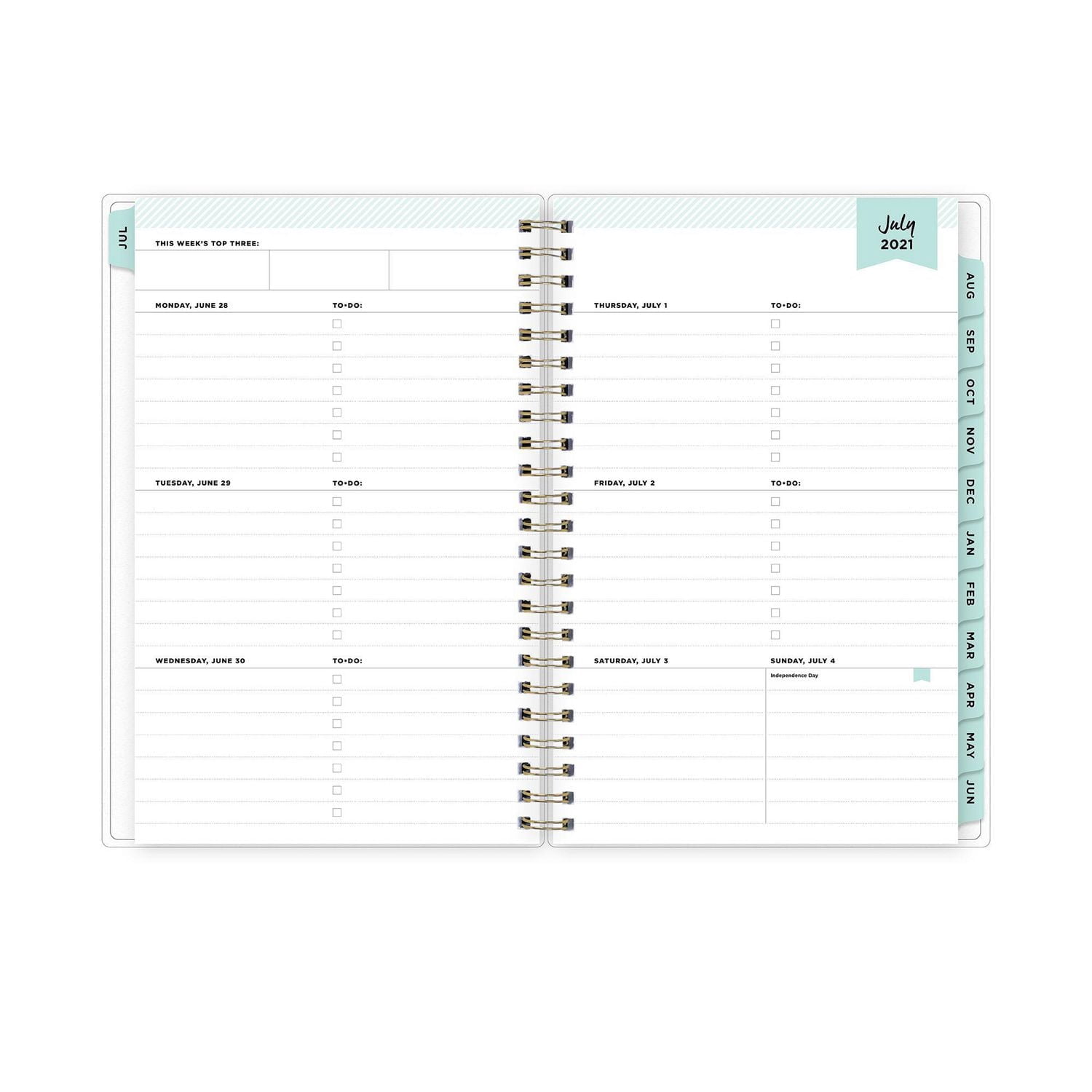 Day Designer Black Stripe Medium Weekly/Monthly Planner for 2021-2022