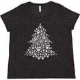 thumbnail image 3 of Inktastic Furry Christmas Tree As Pawprints Women's Plus Size T-Shirt, 3 of 5
