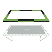Machrus Upper Bounce Replacement Spring Cover - Safety Pad, Fits Only for Upper Bounce Brand 10 X 17 FT Rectangular Trampoline Frame - Black/Green