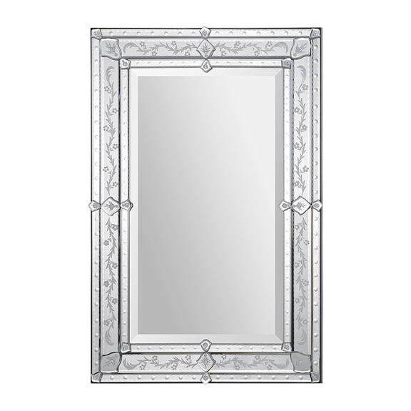 Renwil Vincenzo Mirror with Etched Pattern Frame