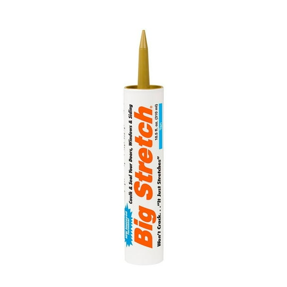 Sashco - BIG-P-TA-12 Big Stretch Acrylic Latex High Performance Caulking Sealant, 10.5 Ounce Cartridge, Tan Pack of 12