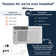 Windmill 8,000 BTU Inverter Window Air Conditioner with WhisperTech - Ultra-Quiet & Smart, Cools up to 350 Sq. Ft. - #1 Easy Install, App/Wi-Fi, Voice-Enabled, Remote Control, Energy Star