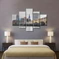 thumbnail image 3 of TISHIRON 5PCS Framed Canvas Wall Art Set,60"x40" Cleveland Ohio Cityscape Canvas Art Decor, 3 of 7